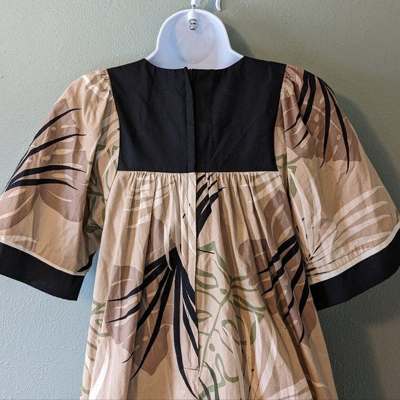 Vintage Tropical Smock Maxi Dress Size XS - Picture 7 of 11